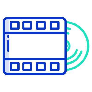 Basit vektör simgesi, film prodüksiyonunun çizimi