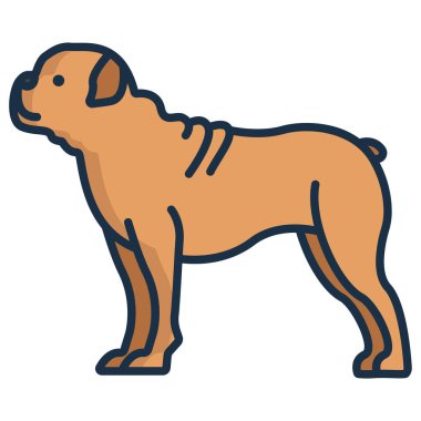 köpek ağı simgesi, vektör illüstrasyonu 