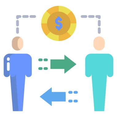 iş ve finans düz vektör simgesi