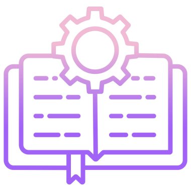 Öğreniyorum. Web simgesi basit illüstrasyon