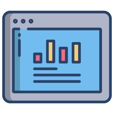 Web sitesi simgesi, vektör illüstrasyonu 