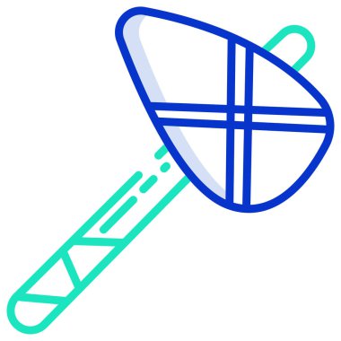 Çizgi film çekiç ağı simgesi basit bir illüstrasyon