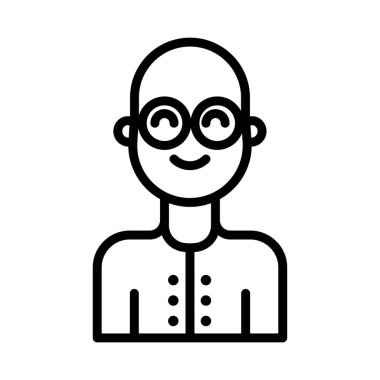 Erkek ikonu. Taslak insanlar vektör illüstrasyonu. beyaz arkaplanda izole