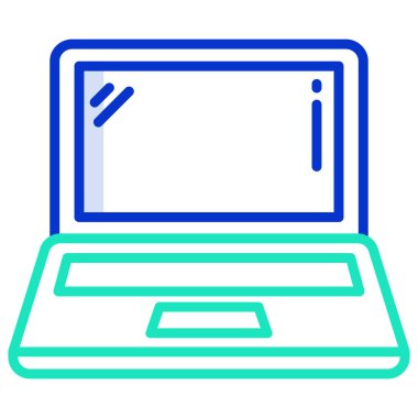 dizüstü bilgisayar simgesi, vektör illüstrasyonu