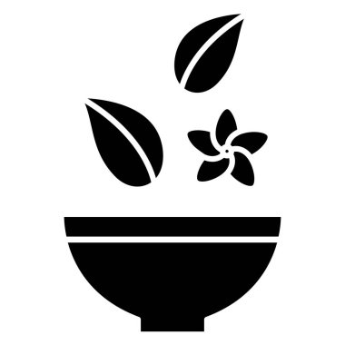 Basit vektör simgesi, Ayurvedic kase çizimi