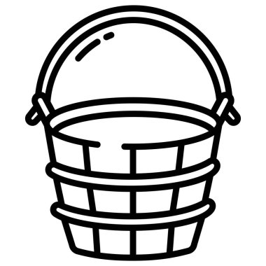 Sauna Tahta Kovası. Web simgesi basit tasarım