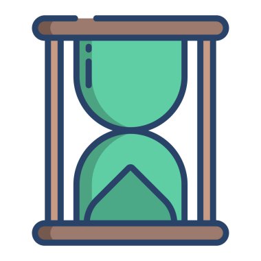 Kum saati. Web simgesi basit illüstrasyon