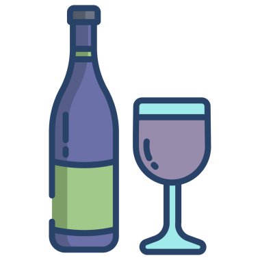 şarap şişesi vektör simgesi