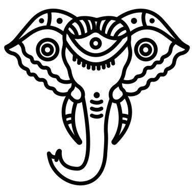 Fil ağı simgesi, vektör illüstrasyonu 