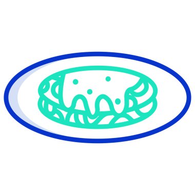 Lezzetli yemek vektörü simgesi