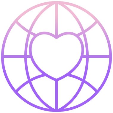 Kalp. Web simgesi basit illüstrasyon 