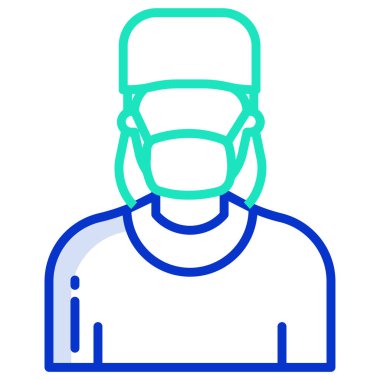 Tıbbi maske. Basit tasarım