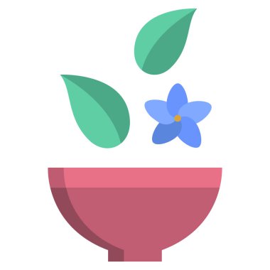 Basit vektör simgesi, Ayurvedic kase çizimi