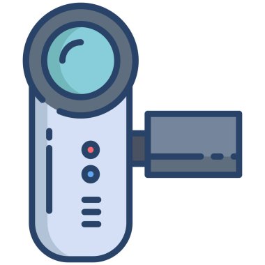 kamera web simgesi, vektör illüstrasyonu 