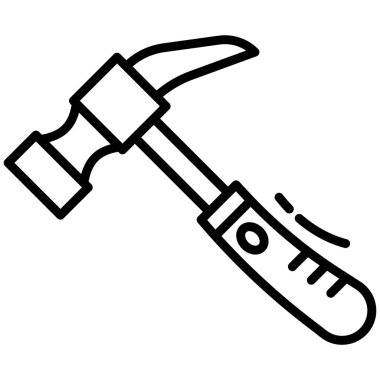 Çekiç simgesi, vektör çizimi