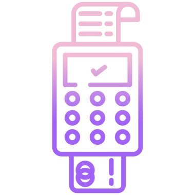 ATM 'de. Web simgesi basit illüstrasyon