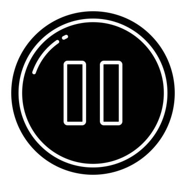 duraklat simgesi, vektör illüstrasyonu