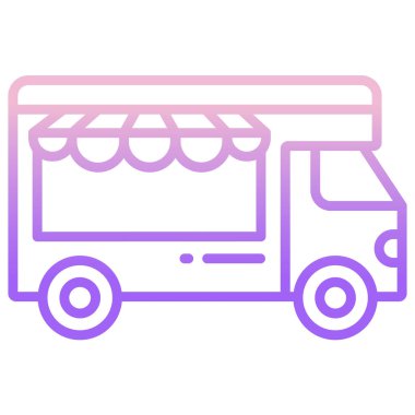 kamyon web simgesi basit illüstrasyon