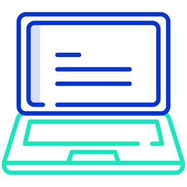 dizüstü bilgisayar simgesi, vektör illüstrasyonu