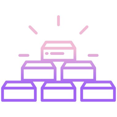 Beyaz arkaplandaki altın sikkelerin vektör çizimi