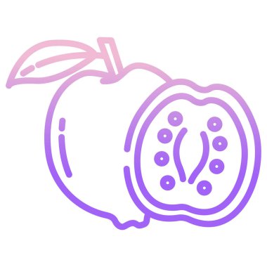 Şeftalinin çizgi çizimi