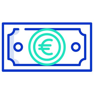 Euro banknotu. Web simgesi