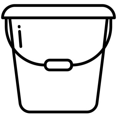 Buket web simgesi yıkama basit vektör illüstrasyonu