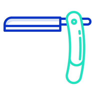 Basit vektör simgesi, berber bıçağının çizimi