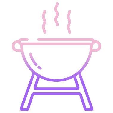 Basit vektör simgesi, Barbekü illüstrasyonu 