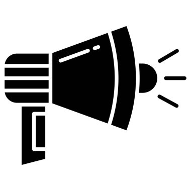 Basit vektör simgesi, megafonun çizimi