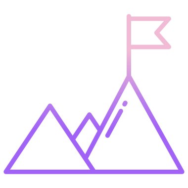 Dağ. Web simgesi basit illüstrasyon