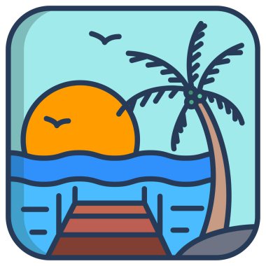 Kumsal. Web simgesi basit illüstrasyon