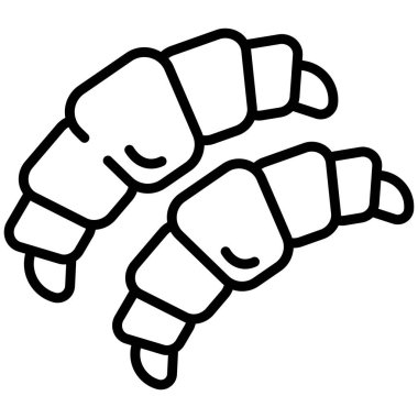 Basit vektör simgesi, kruvasanların çizimi