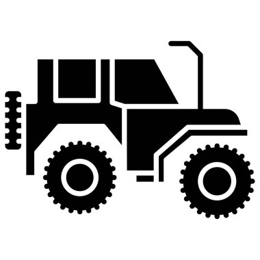 Traktör. Web simgesi basit illüstrasyon