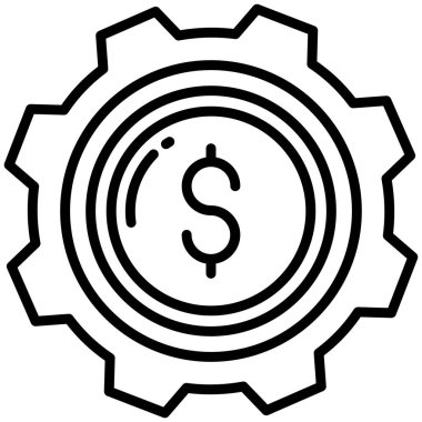 Para için. Web simgesi basit illüstrasyon