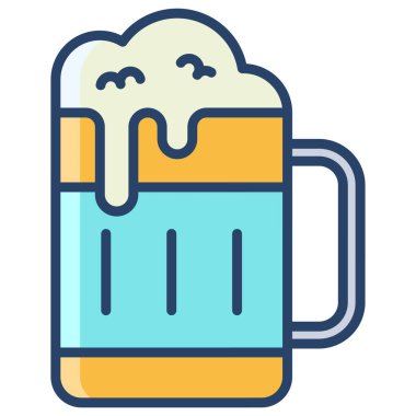 bira web simgesi, vektör illüstrasyonu 