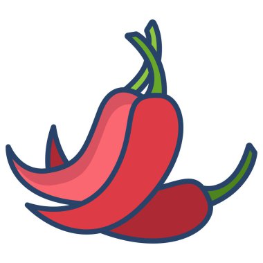 Chili Pepper. Basit illüstrasyon