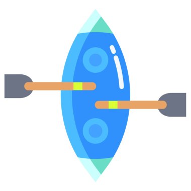 Kürek çekmek. Web simgesi basit illüstrasyon