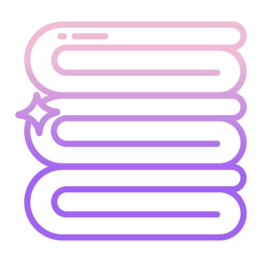 Beyaz arkaplanda basit vektör simgesi havluları