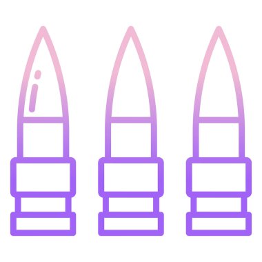 Beyaz arkaplanda kurşun simgesi izole edildi