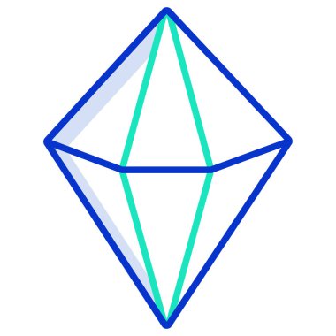 Elmas. Web simgesi basit tasarım