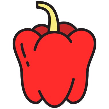 Biber. Web simgesi vektör illüstrasyonu