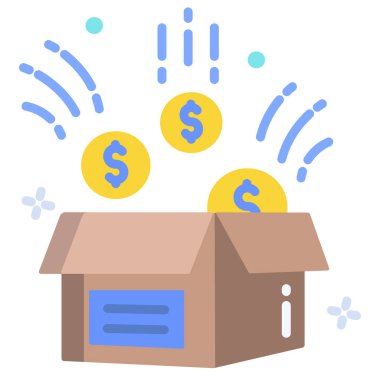 Bağış. Web simgesi basit illüstrasyon