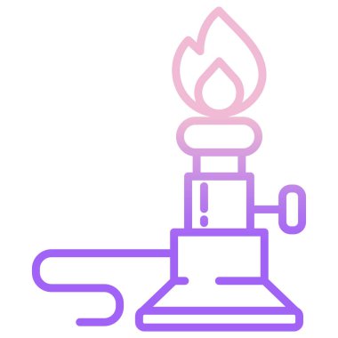 Gaz ocağı. Basit resimleme