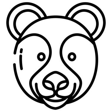 hayvan yüzü, vektör illüstrasyon