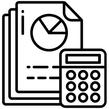 iş ve finans düz vektör simgesi