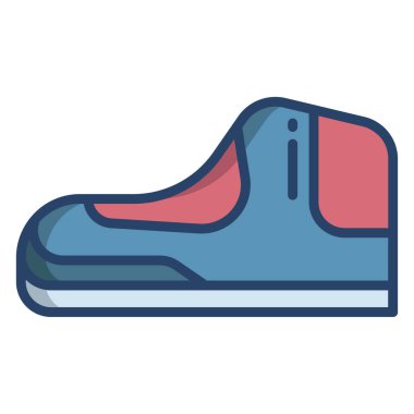 Beyaz arkaplanda basit bir ayakkabı simgesi