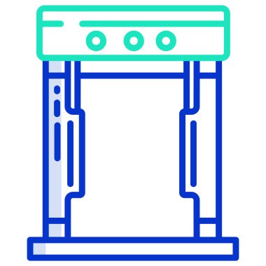 Metal detektörü geçit vektör çizimi arkaplanı 