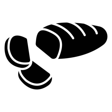 Ekmek. Web simgesi basit illüstrasyon