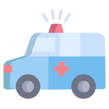 Basit vektör simgesi, Ambulans illüstrasyonu